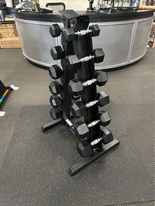 5-30LB DUMBBELL SET W RACK