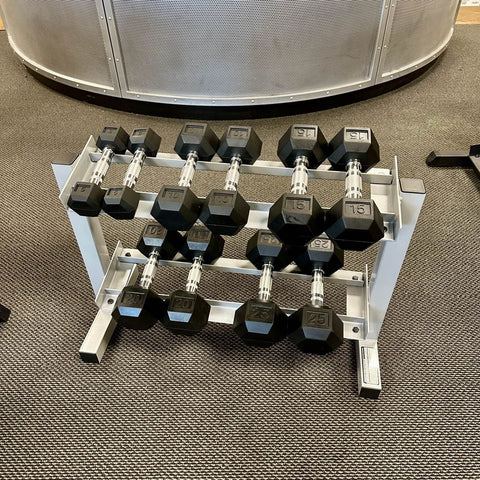 5-25LB DUMBBELL SET W RACK