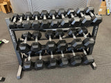5-60LB DUMBBELL SET W/ 48" RACK