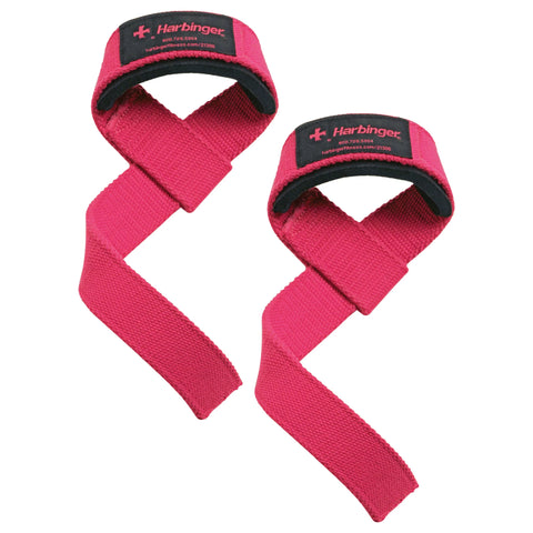 HARBINGER PADDED PINK LIFTING STRAPS