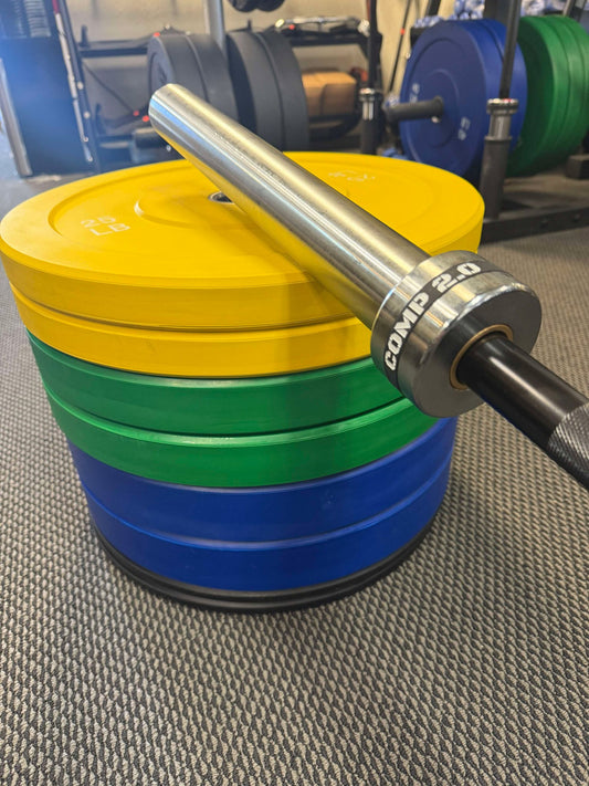 COMP 2.0 BUMPER PLATE SET W/ BAR